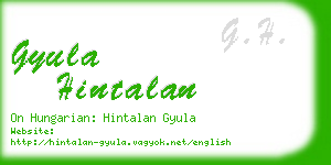 gyula hintalan business card